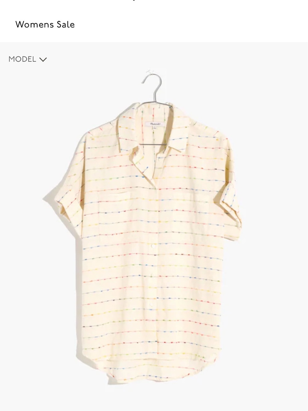 Madewell Courier Shirt in Flecked Rainbow Stripe